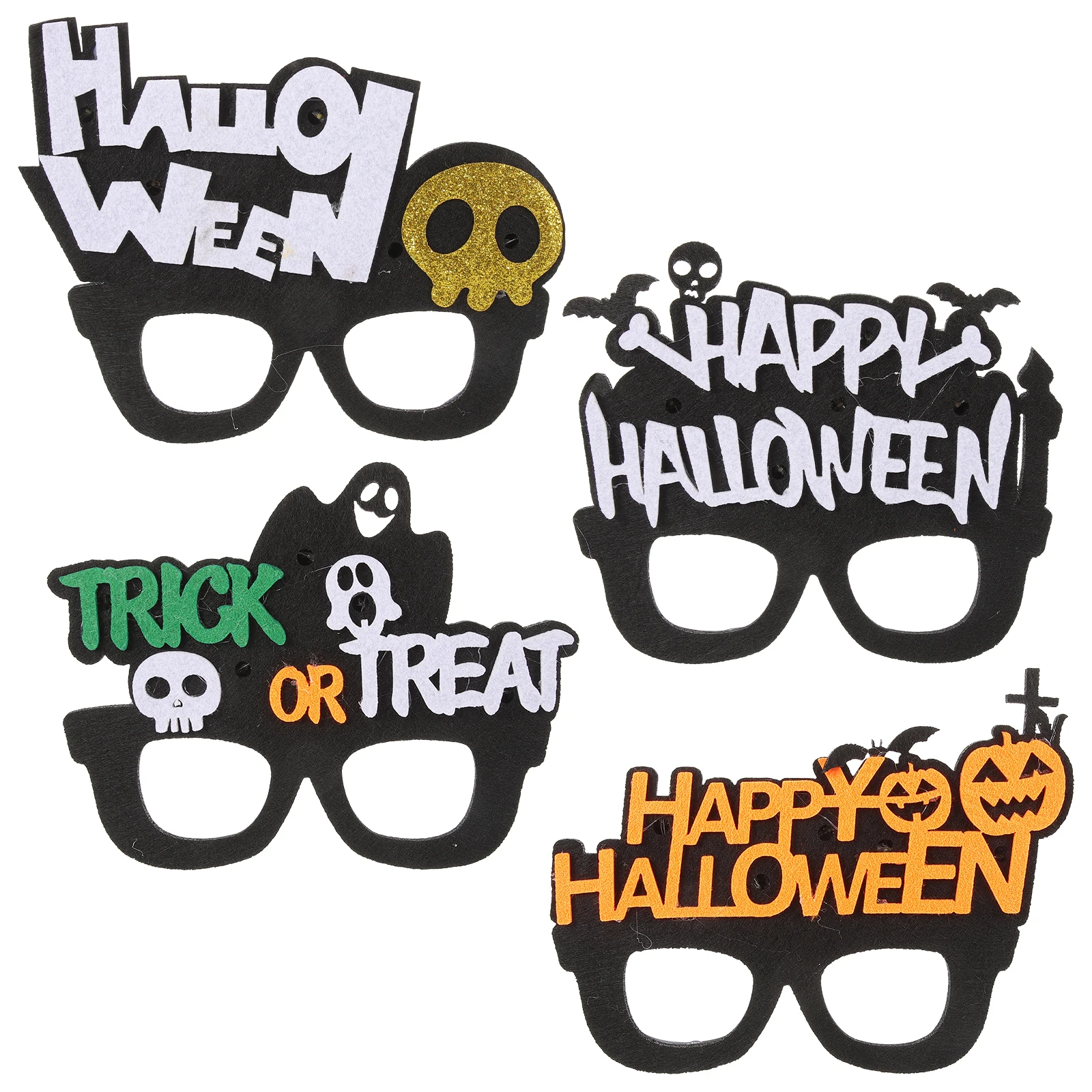 4 個の光るメガネハロウィンパーティー眼鏡 LED お祝いノベルティ点滅コスプレ