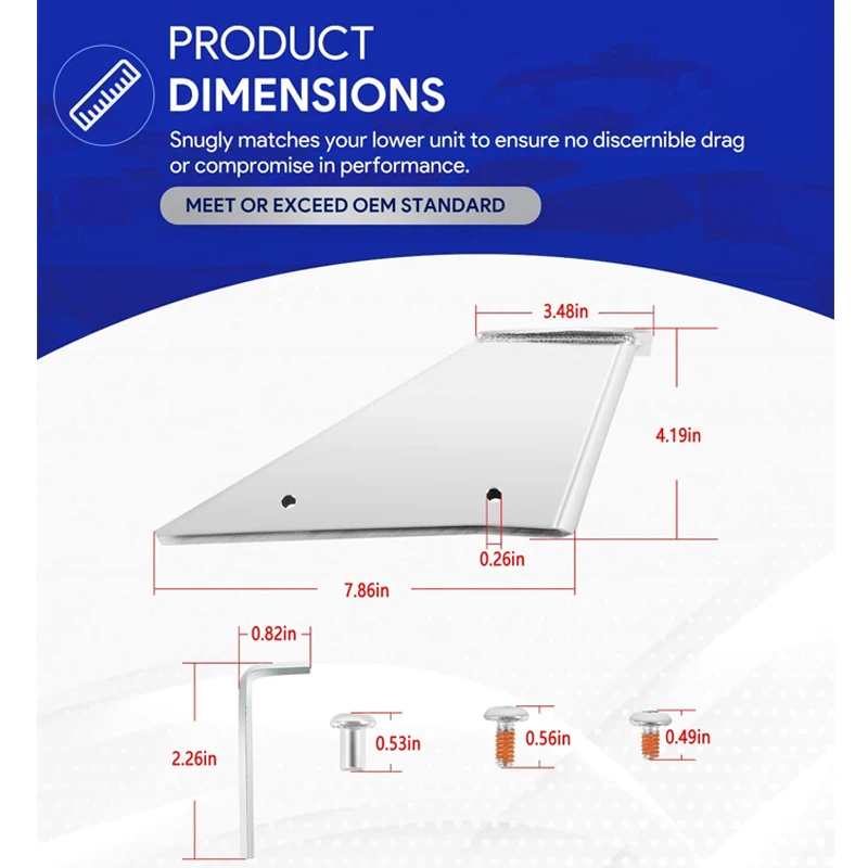 Skeg Guard Keel Guard 27341 Fit for Mercury Mariner 40/50 / 60HP 2 & 4 Stroke 2003-Present & Evinrude Johnson 40-50 HP 4 Stroke