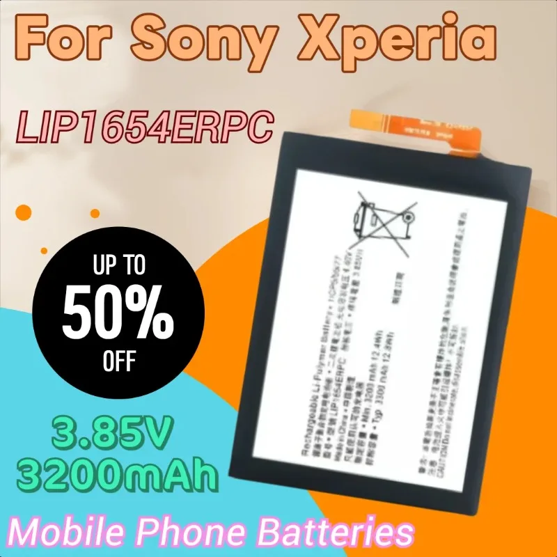 

New 3.85V 3200mAh LIP1654ERPC Replacement Battery for Sony Xperia L3 I3322 I4312 I4332 I3312 LIP1654 SM33 SNYS1654