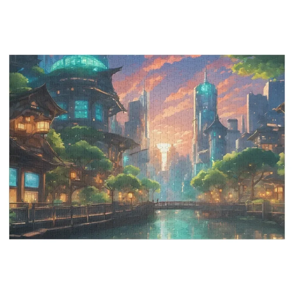 

Cityscape 2 Jigsaw Puzzle Wood Photo Personalized Wood Adults Christmas Gifts Puzzle