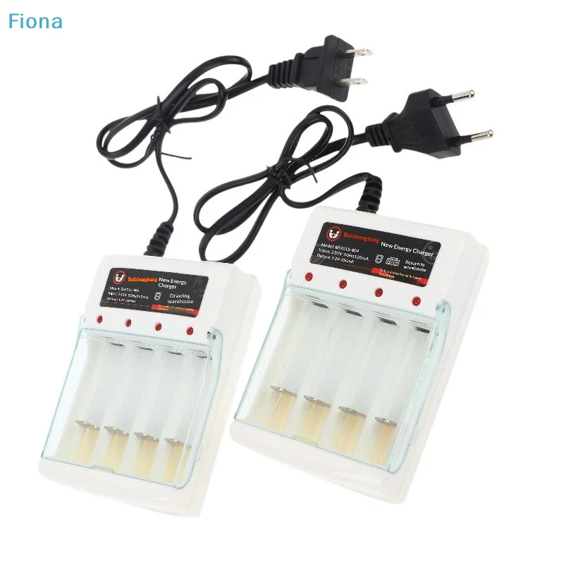 ✔4 Slot 1.2V AA AAA Battery Charger With Cover Independent Charging EU/US Plug For Rechargeable Batteries
