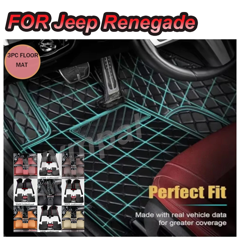 

LUXURY Car Floor Mats For Jeep Renegade 2022 2021 2020 2019 2018 2017 2016 Auto Interior Accessories