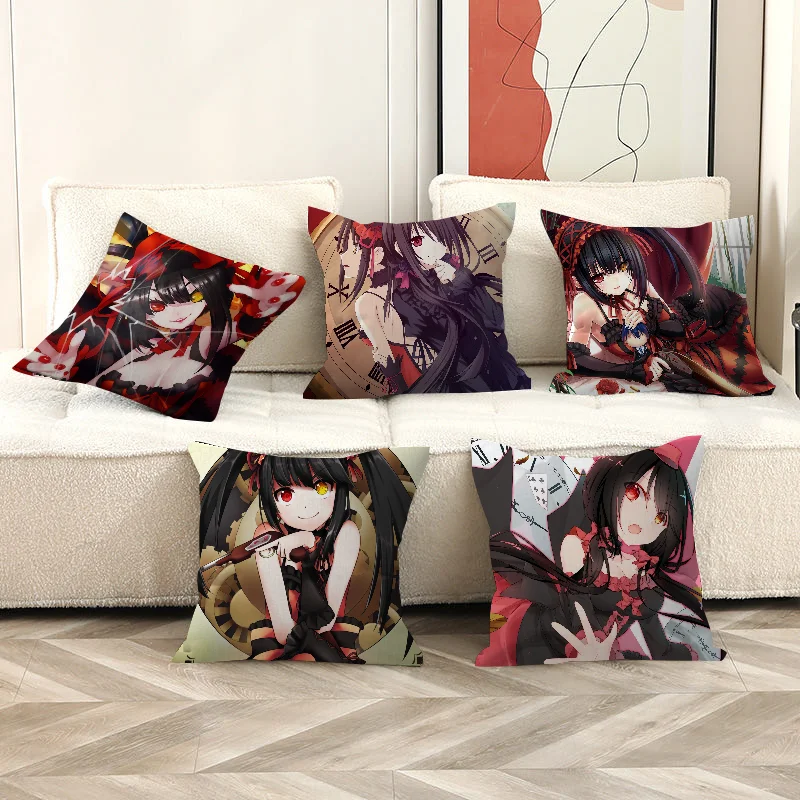 

Tokisaki Kurumi 45*45cm Cushion Cover Pillow Cover Decor Pillowcase Home Pillowcase for Couch Pillow