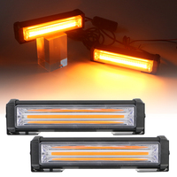 Car Front Grille Warning Light Head for Fire Truck Police 40W COB LED Mini Strobe Emergency Lightbar Surface Mount 12V