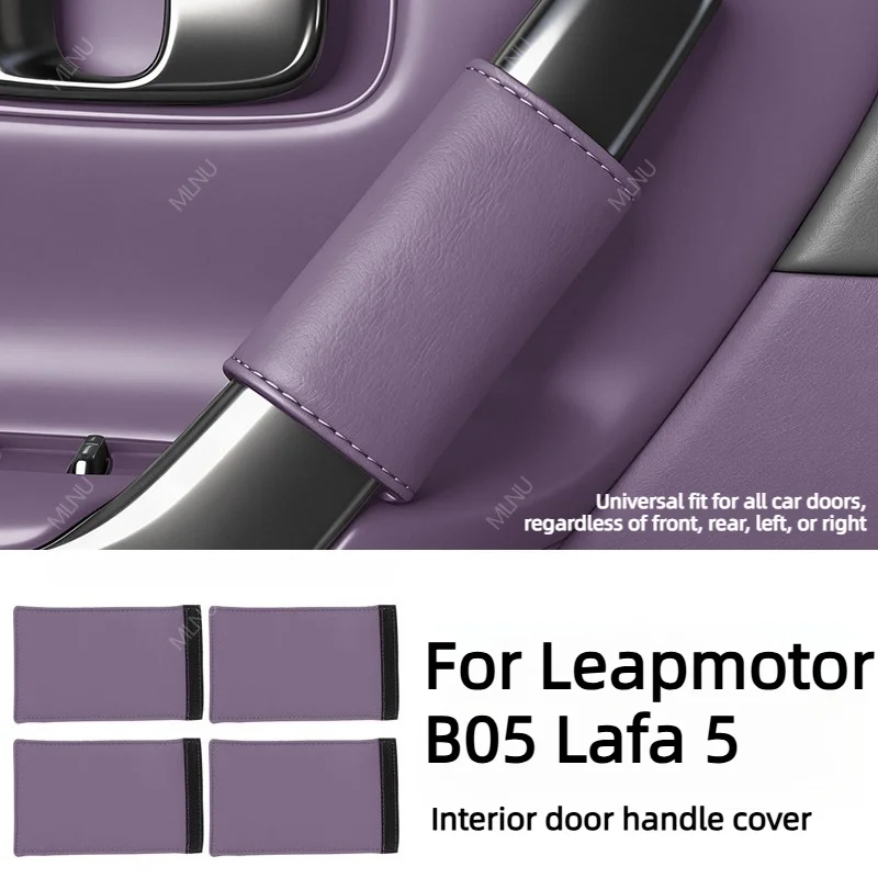 

Inner Door Handle Cover For Leapmotor B05 Lafa 5 Accessories,Nappa Leather,Scratch-Proof,Cushioning,Wear-Resistant,UV-Proof