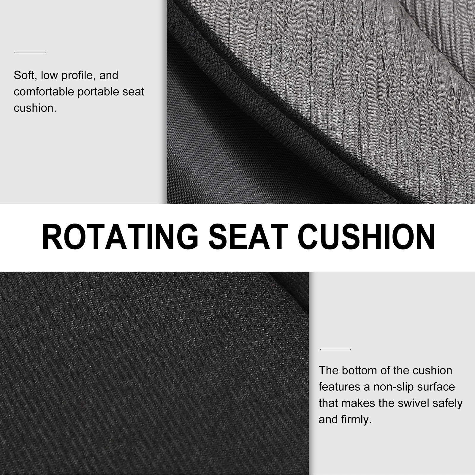 

Swivel Seat Cushion Rotating Chair Pad for Car Office Home Non Slip Reduce Strain 360 Degrees Portable Lightweight Car Seat