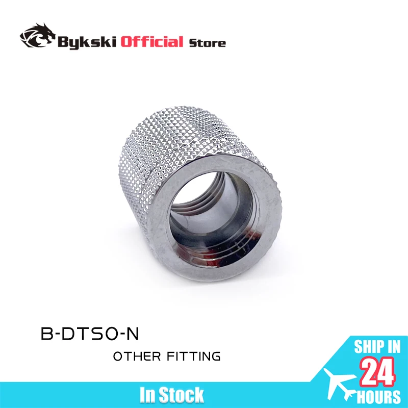 BYKSKI G1/4'' Extender 20mm Fitting 360 Degrees Rotary Adapter Female To Female Double-sided Thread Black / Silver B-DTSO-N