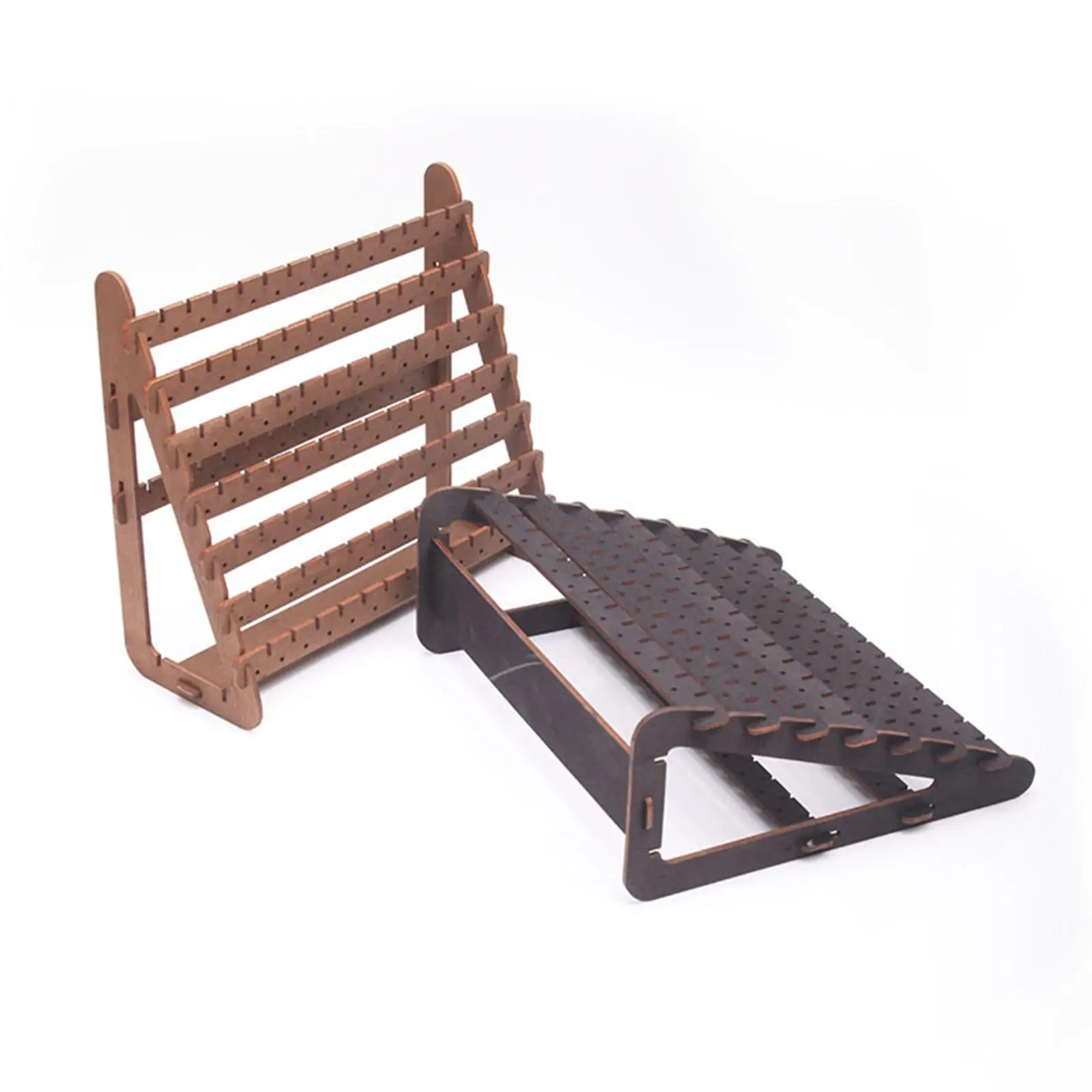 Stable Base Wooden Earring Holder Jewelry Organizer Multi Tier Stand for Home Desktop Dresser Storage