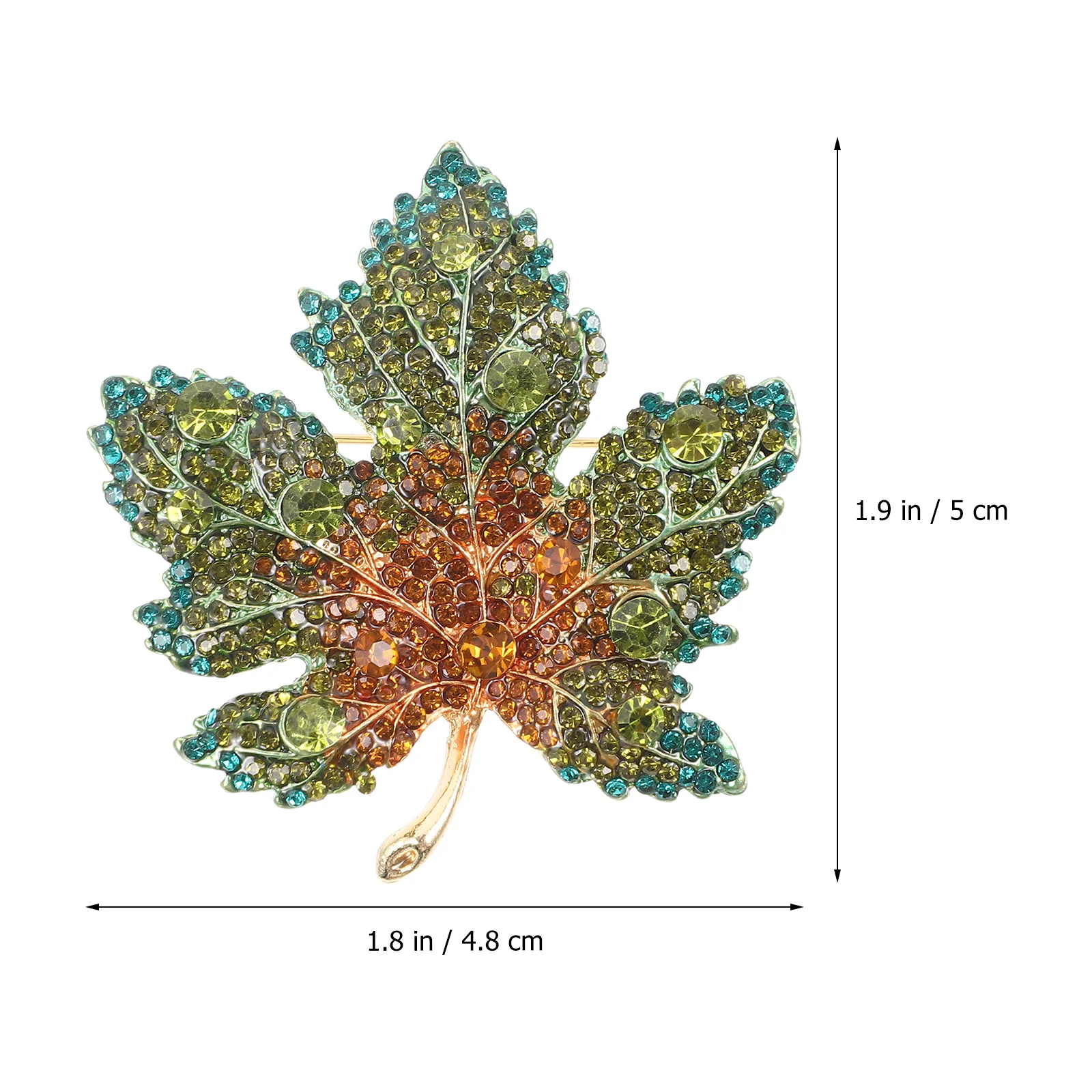 

Crystal Maple Leaf Brooch Fall Jewelry Accessory Versatile Design Exquisite Craftsmanship Unique Color Stylish Fastener