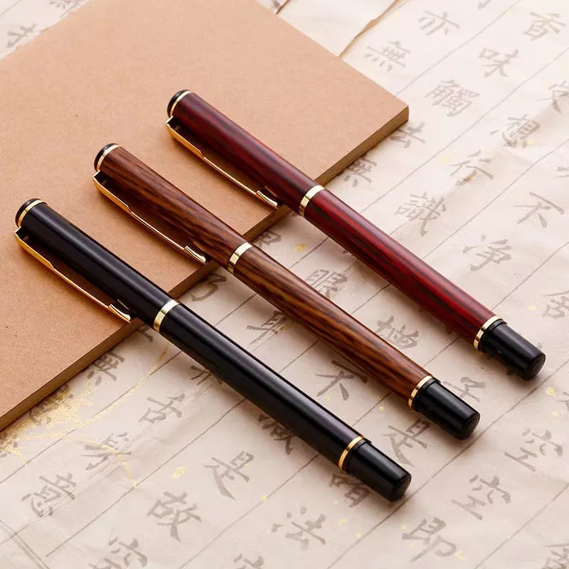 New Chinese Calligraphy Practice Metal Rod Brush Pen Style Small Kai Writing Soft Hair Self Absorbing Ink Wolf Hair Soft Hair