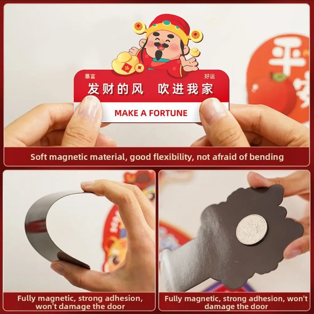 8Pcs/set Creative New Year Magnetic Sticker Cartoon 2026 Chinese Style Refrigerator Magnets Year of The Horse Soft