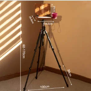 Simple Watercolor Outdoor Sketching Box Solid Wood Portable Foldable Travel Easel Painting Box