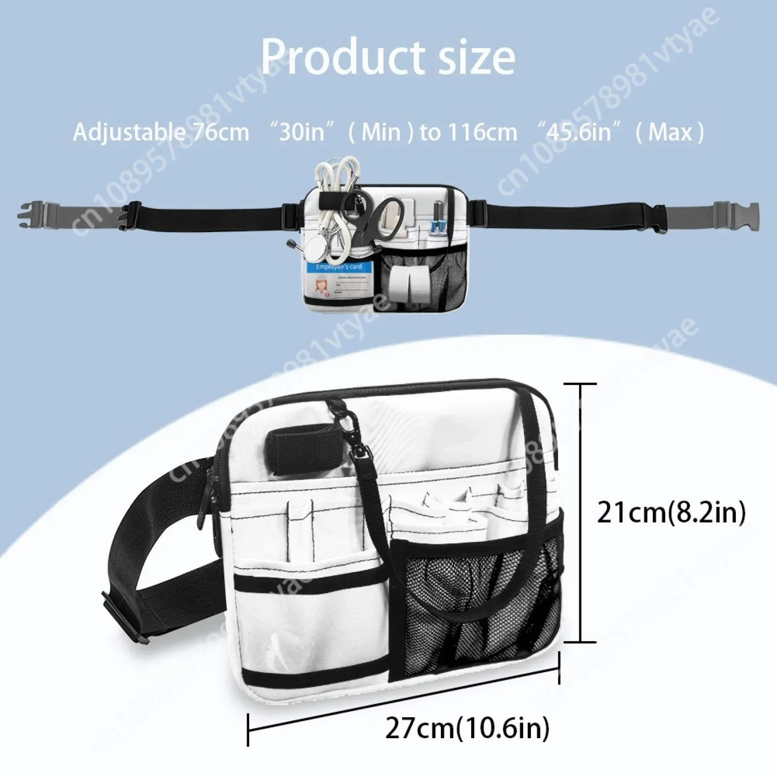 Print Nurse Fanny Pack Multi Pocket Waist Organizer Belt with Adjustable Waist Strap Nurse Waist Pouch Organizer Pouch Portable