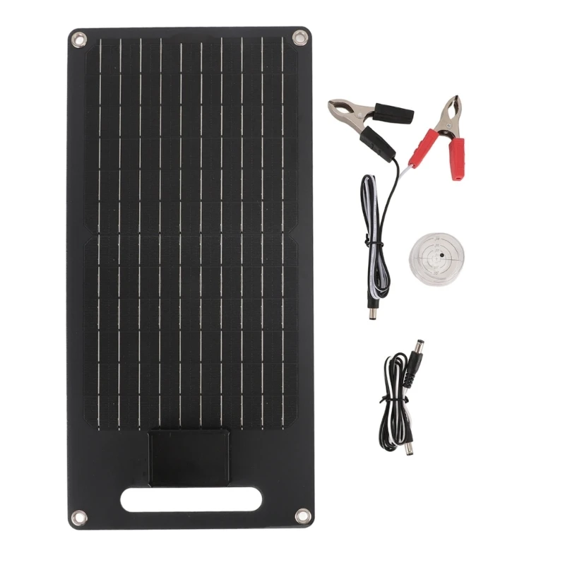 

Practical High Efficiency 50W 12V Monocrystalline Solars Panel Portable and Bendables for Outdoor Activity Daily Use