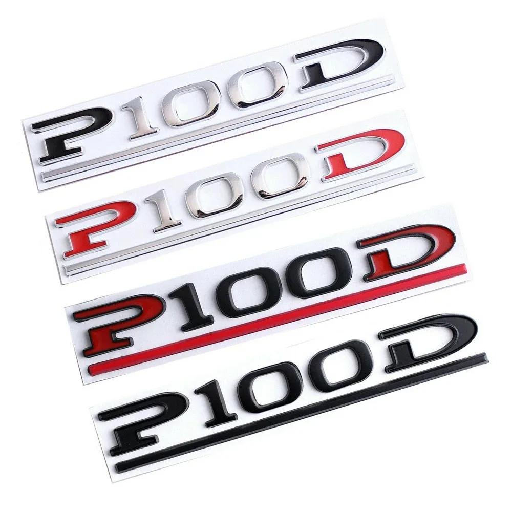 

1 Piece P100D Emblem Car Accessories Gadget Stickers Fender Body Trunk Rear Lid Badge