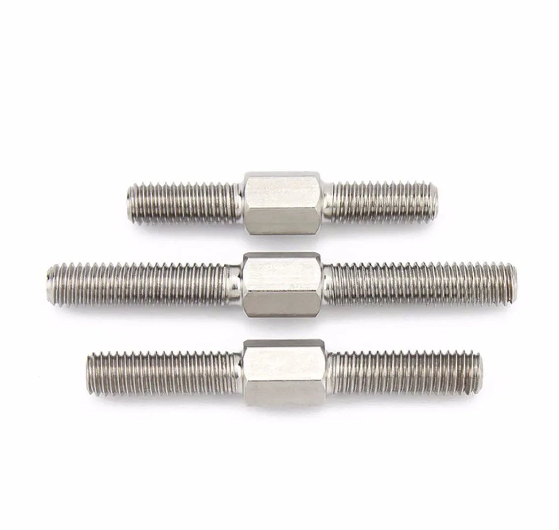 M3 Left and Right Thread Double End Thread Rod Positive and Negative Thread Bar Stud Bolts Screw 304 Stainless Steel