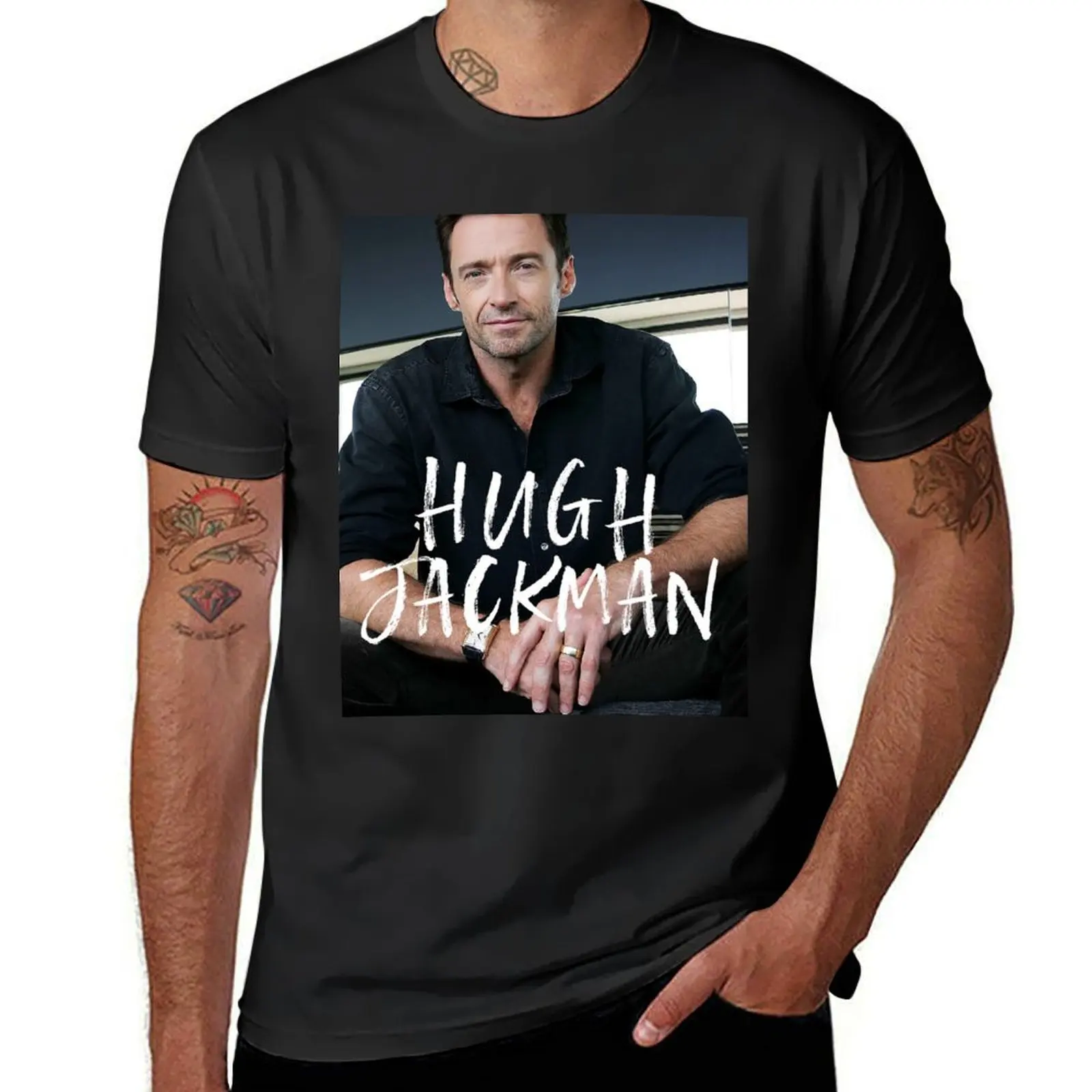 Threean Show Hugh The Man The Music The World Tour 2019 T-Shirt tees hippie clothes Short sleeve tee slim fit t shirts for men