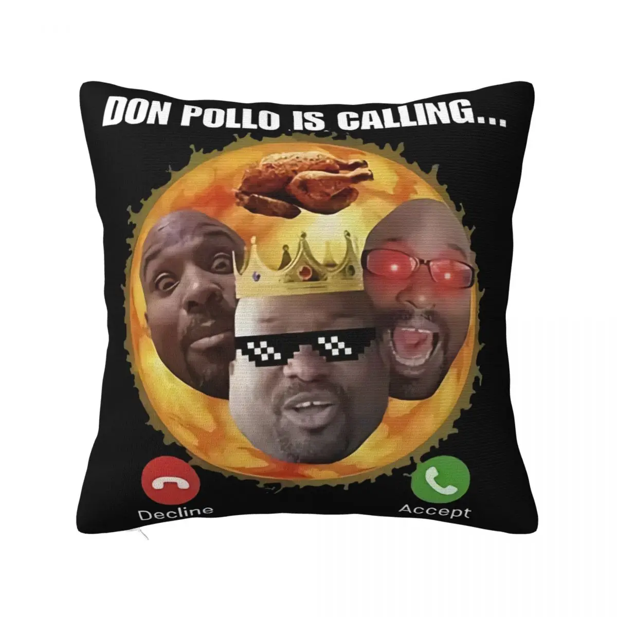 Don Pollo Funny Meme Pattern Dakimakura Cushions Cover Cushion Cover 45*45 Pillow Case Pillow Cover