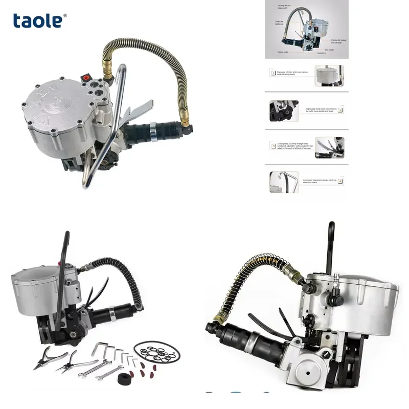 2026 CE Efficient Packaging Saving Time air Powered Pneumatic Steel Banding Strapping Machine (kz-19/32)
