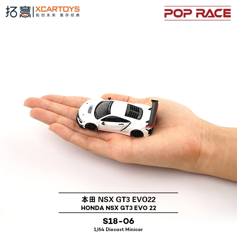 

POP RACE 1/64 S18-06 Honda NSX GT3 EVO22 Alloy Diecast Car Model Collection