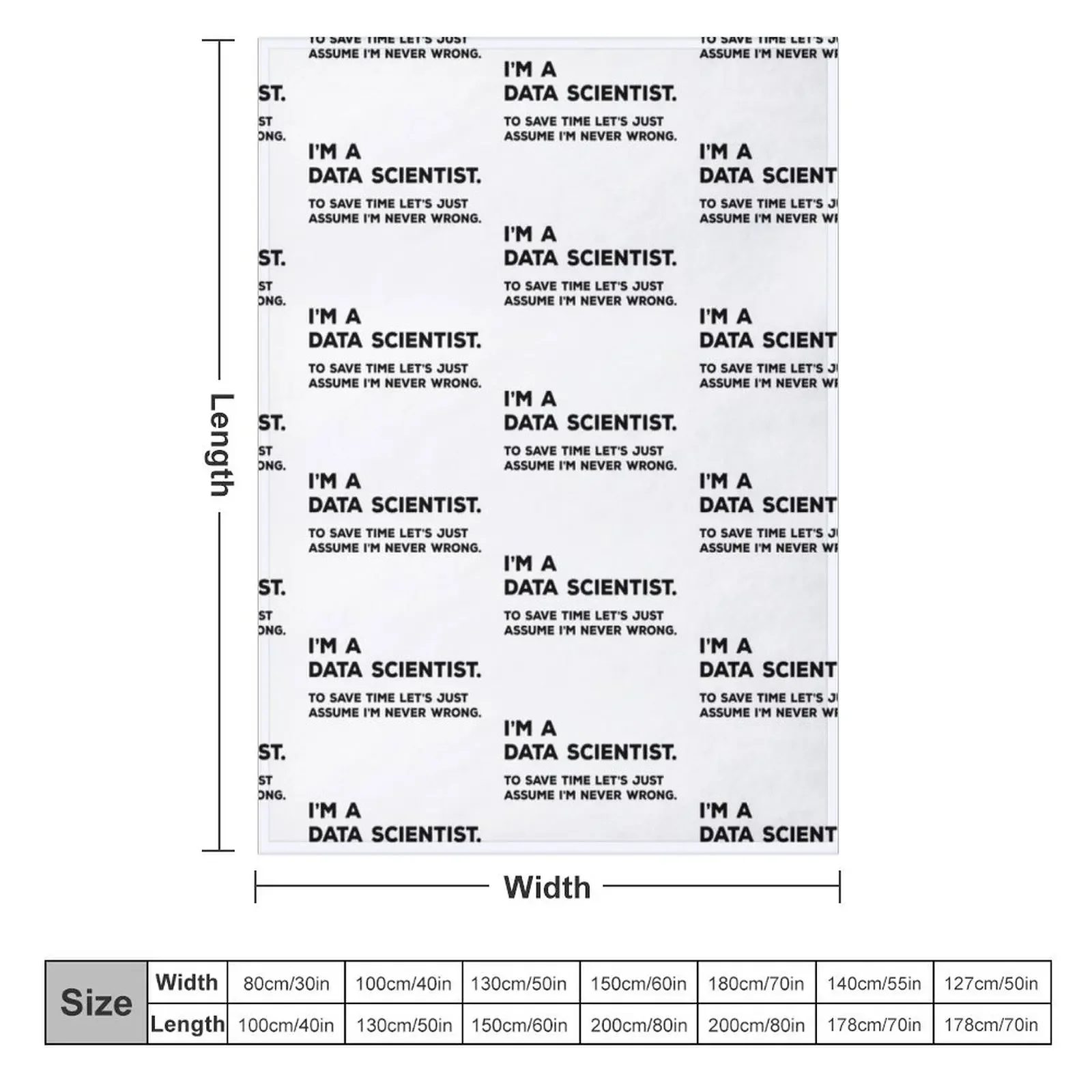 I'm A Data Scientist, To Save Time Let's Just Assume I'm Never Wrong Throw Blanket Shaggy Flannels Blankets