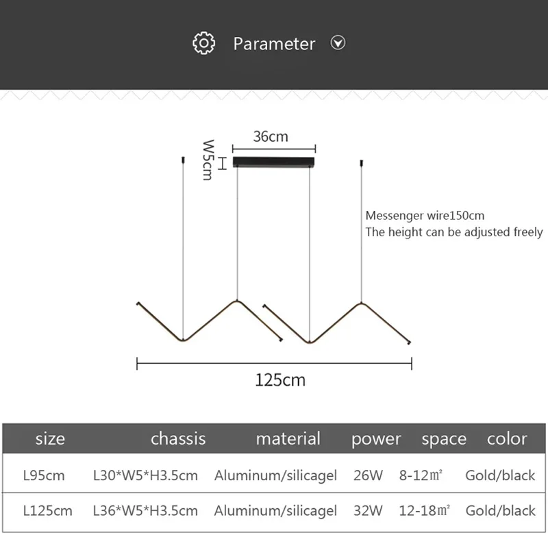 Lampadario a sospensione moderno a LED in oro per sala da pranzo ristorante cucina ufficio caffè arredamento per interni lampada telecomando