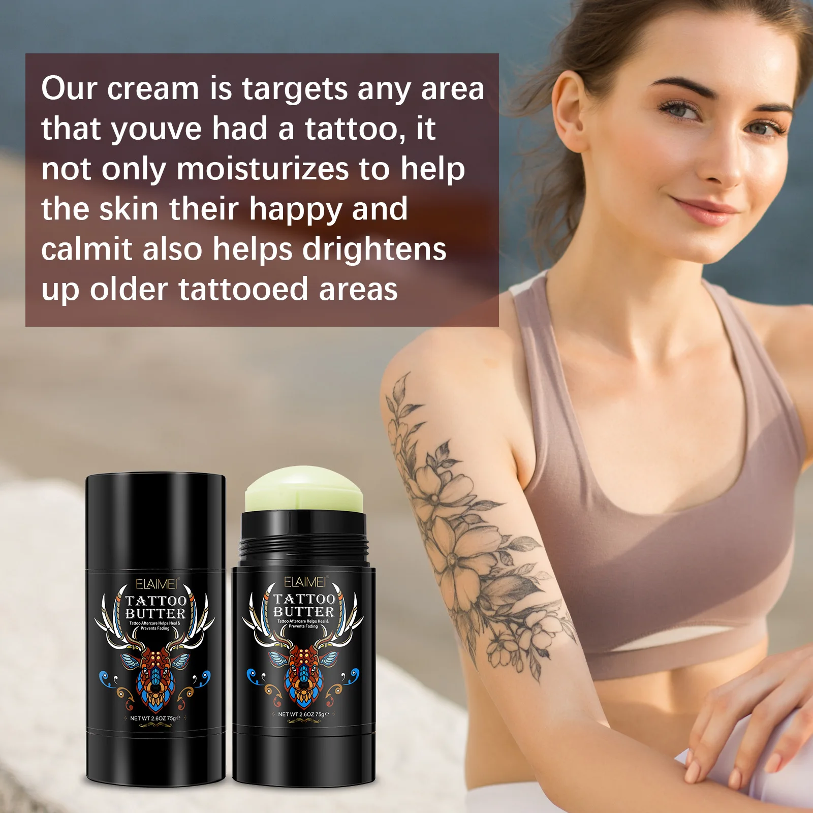 attoo Aftercare Balm Natural Vegan Non-Greasy for New Old Tattoo Color Lock Moisturizing Healing Skin Care