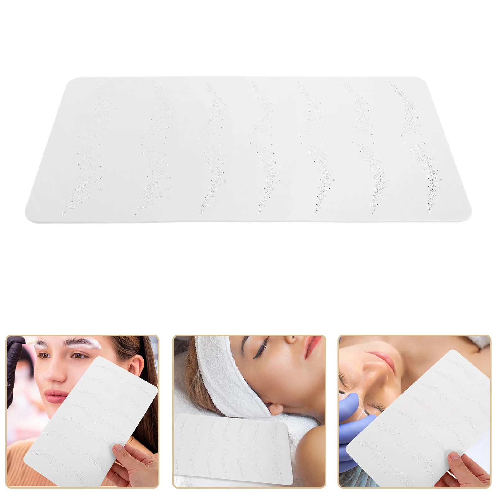 

2 Pcs Eyebrow Tattoo Practice Skin Cute Pet Eyebrows Shape Stencil Kit Dye Silica Gel Stamp Tape