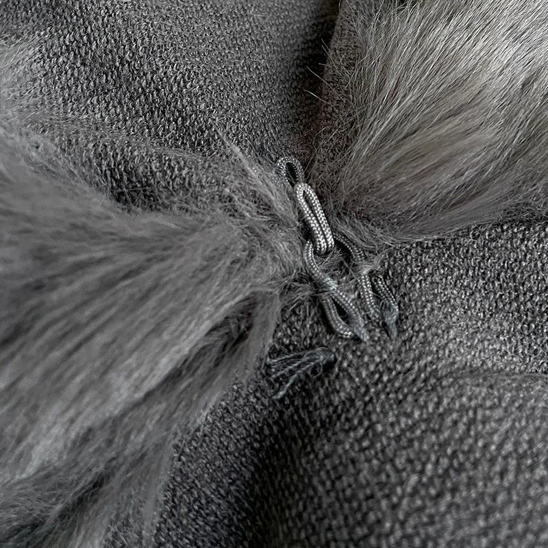 Neuer Winter-Umhang aus verdickter Nerzwolle mit vollen Borten, Kunstpelz-Umhang – Damen-Umhang mit Kapuze, lockerer Fleece-Umhang, Mantel, Partykleid, warm – Detail 7
