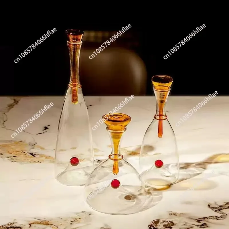 Modern Minimalist Glass Decanter Home Bar Restaurant Party Decanter Brandy Whiskey Tequila Wine Divider Wine Cabinet Decoration