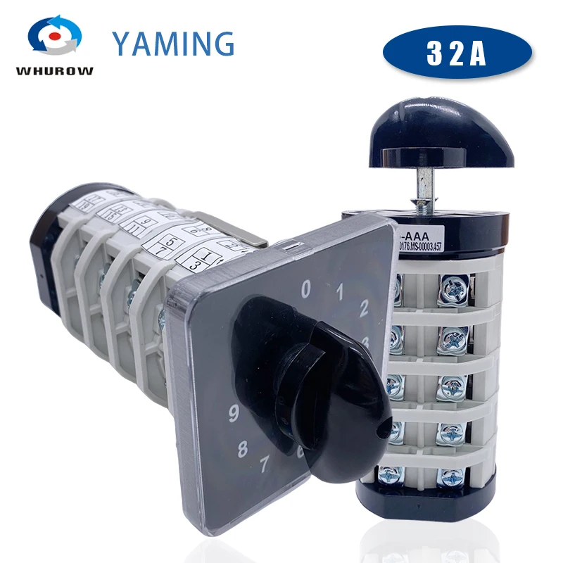 Changeover Cam Switch YMZ12-32/5-AAA Five Poles 32A Ui690V 20 Screws Silver Contact Transfer Elecrical Replace SZL9