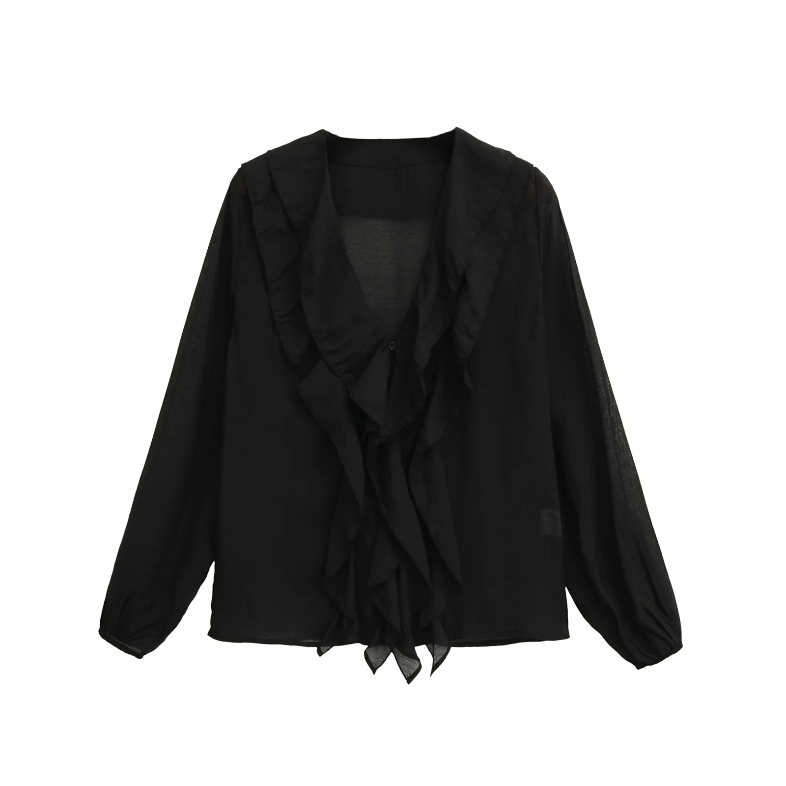 قميص نسائي أنيق من JNLEAOG بتصميم متعدد الطبقات وياقة على شكل V وأكمام طويلة مصنوع من البوليستر مريح وعملي إصدار جديد لفصل ال...