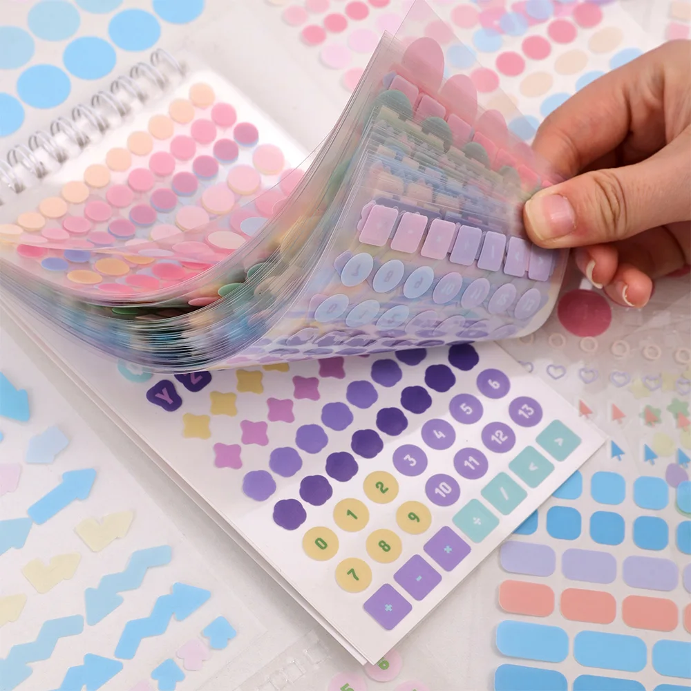 40 Sheets Colorful Paper Index Label Stickers 3424+ Pcs Planning Stickers Diary Notes Marking Aesthetic Creative Stickers