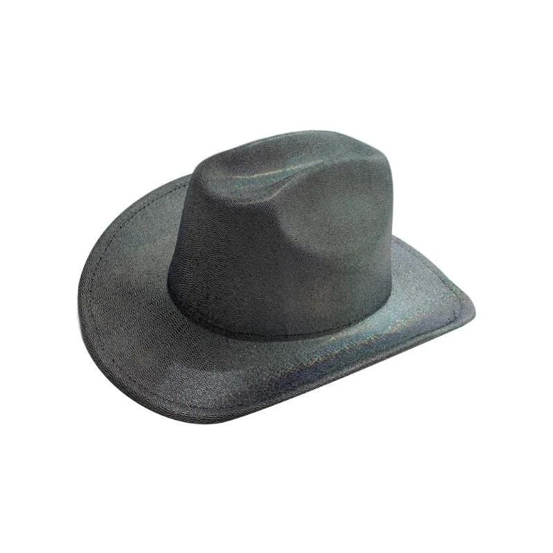 652F Lightweight Fedora Hat Woman Men Felt Ladies Cowboy Hats Party Sequins Hat Bonnet Men Windproof Hat