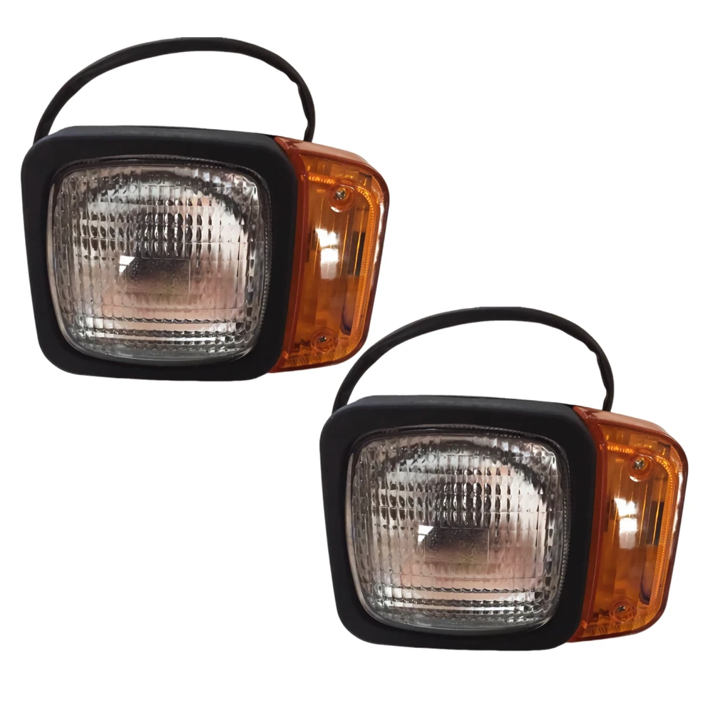 

1 Pair Front Headlight With Indicator 12V Halogen Bulb Tractor Work Light Lighting Truck Front Light