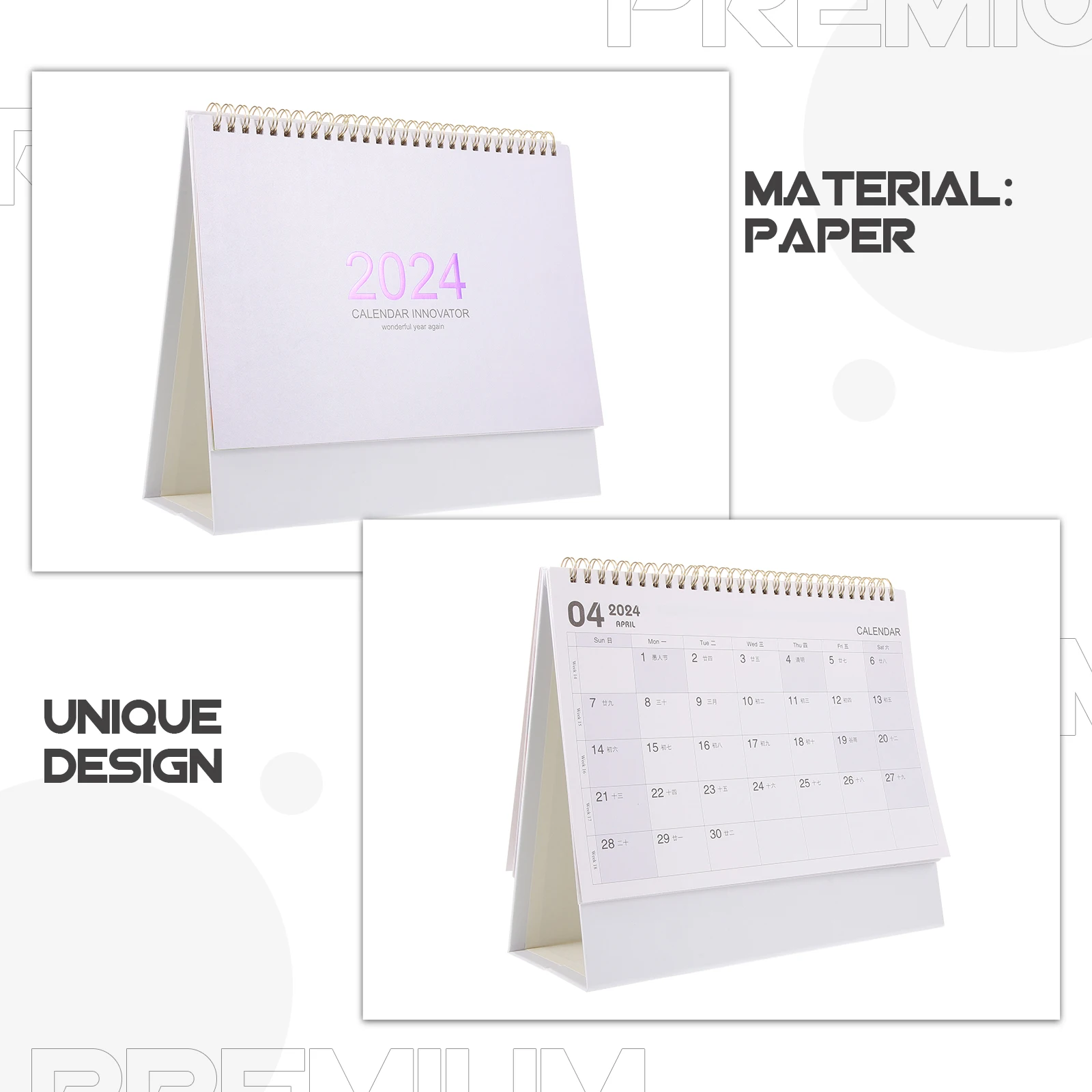 

Sturdy Long-Lasting Desktop 2024 Lightweight Portable Standing Month For Office Home Delicate Decorative Mini Daily Use