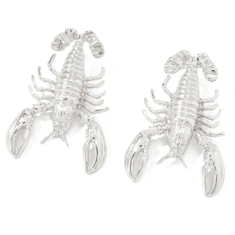 Fashionable Marine Animal Earrings Lobster Designs Party Accessories Beach Jewelry for Women Girls