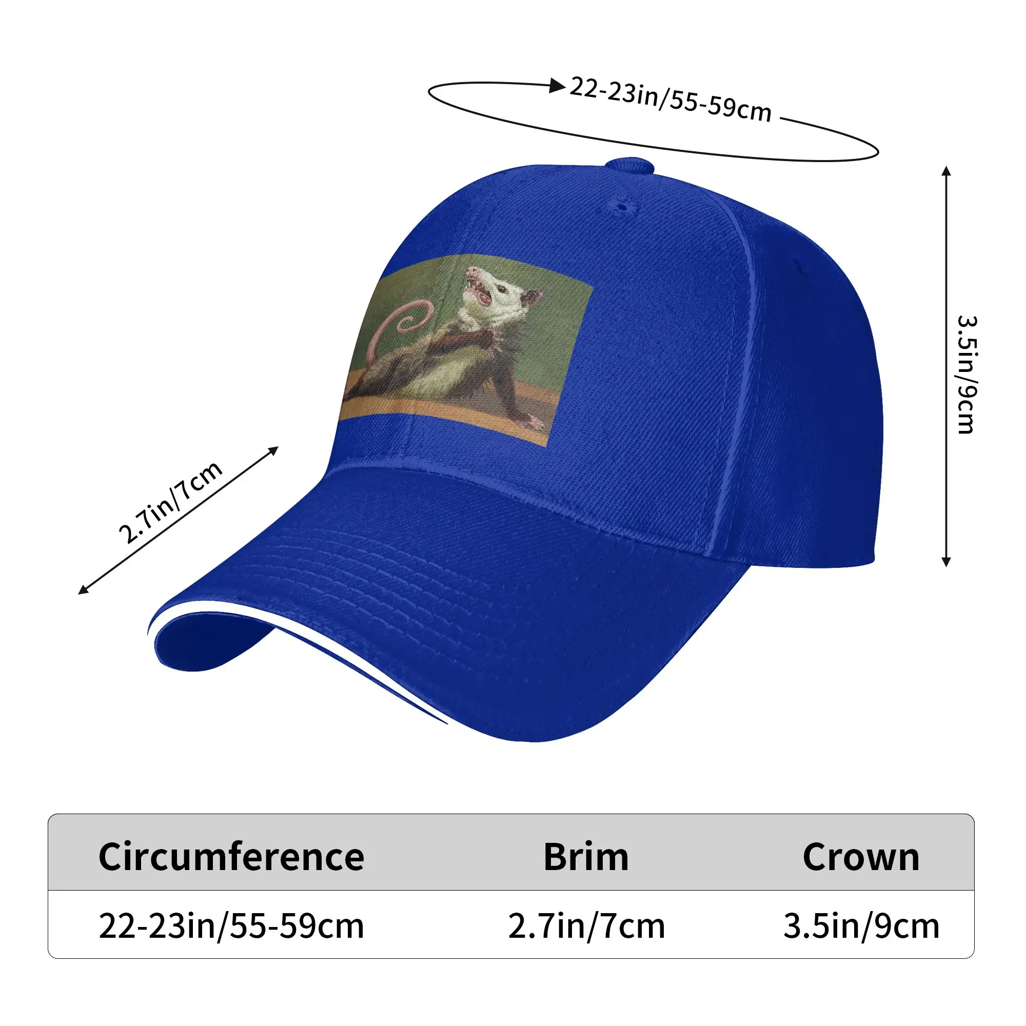 Amateur Opossum Actress Cap Casual Baseball Caps Adjustable Hat Hip Hop Summer Unisex Baseball Hats Customizable