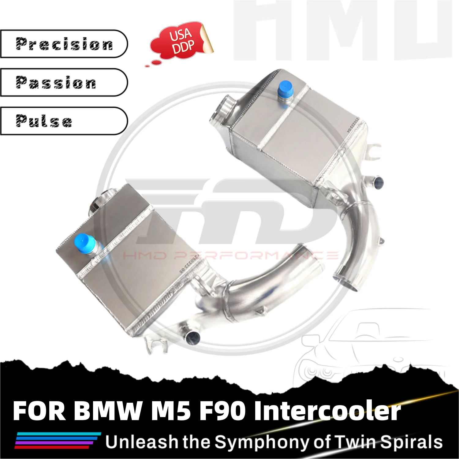 

HMD Customization Sport Intercooler для BMW M5 F90 Интеркулер Алюминиевые выхлопные автозапчасти