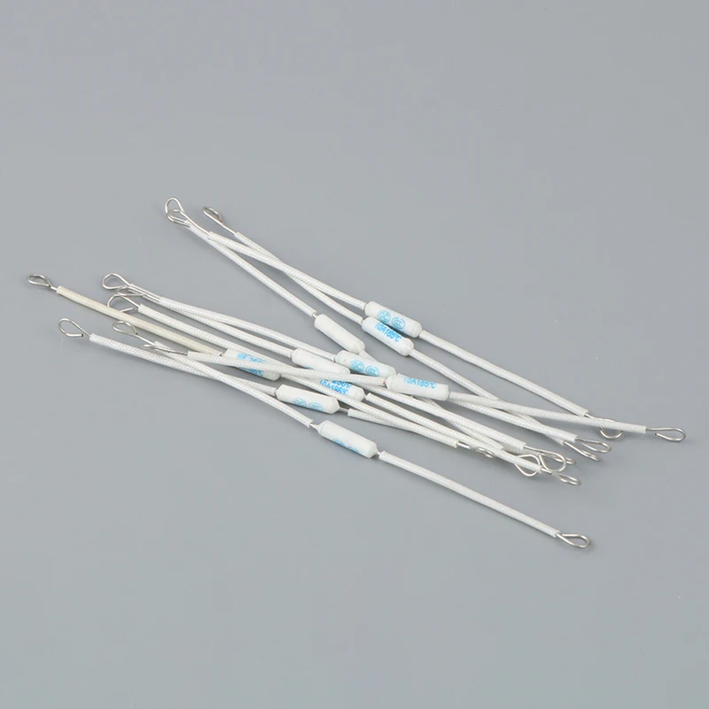 10Pc RF250V 10A 185 degree Thermal Cutoff RF 250V Ceramic Temperature Fuse For Electric Rice Cooker Safeguard Resistance