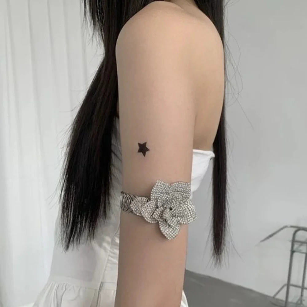 بلينغ زهرة شارة الذراع سلسلة سبيكة قابل للتعديل حجر الراين الذراع الكفة الأساور كريستال رائعة زهرة العلوي الذراع الإسورة الفتيات #2