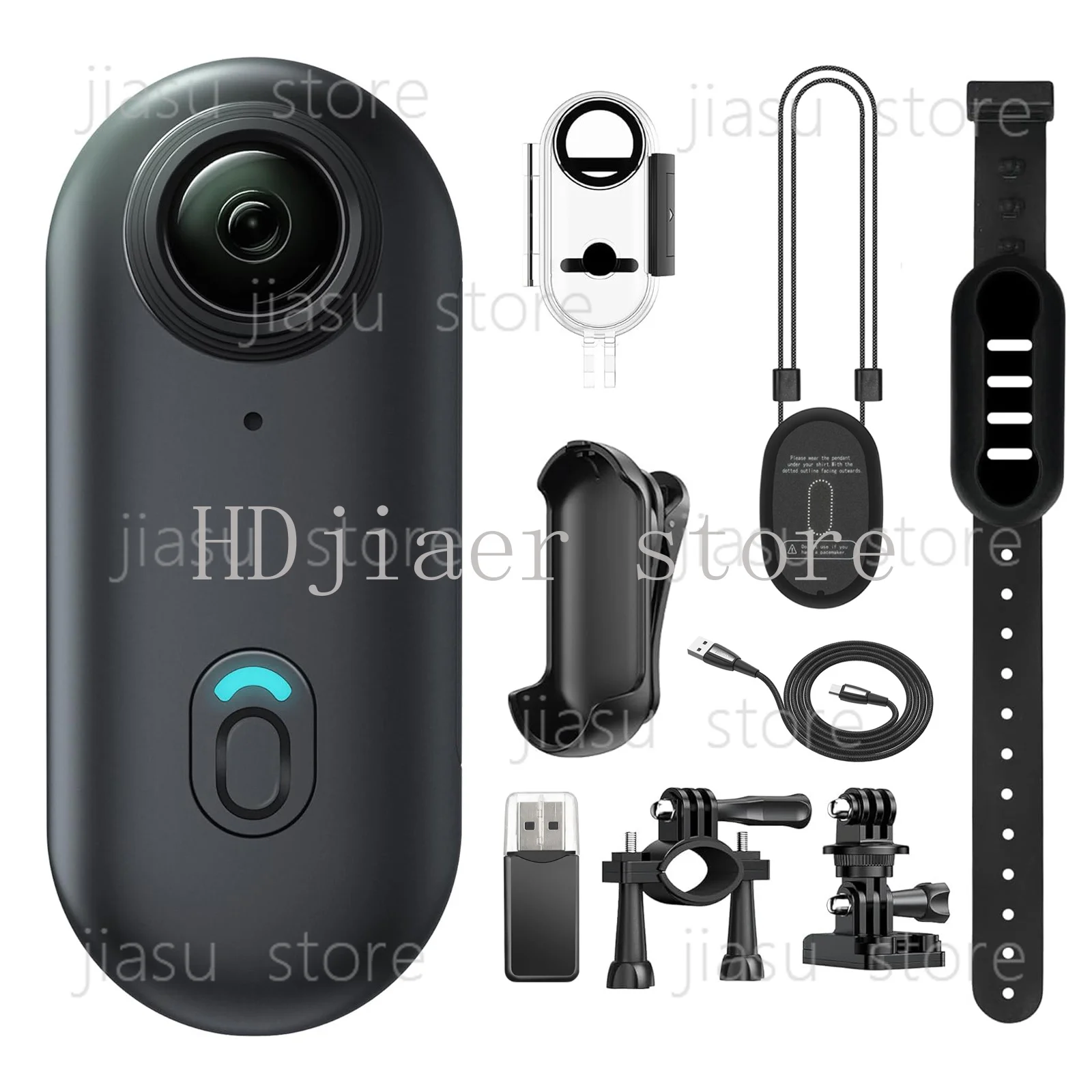 

4K Waterptoor Thumb Pocket Small Action POV Camera WI-FI Live Stream Mini Body Camera Black 128GB Wearable Battery Cop Cam