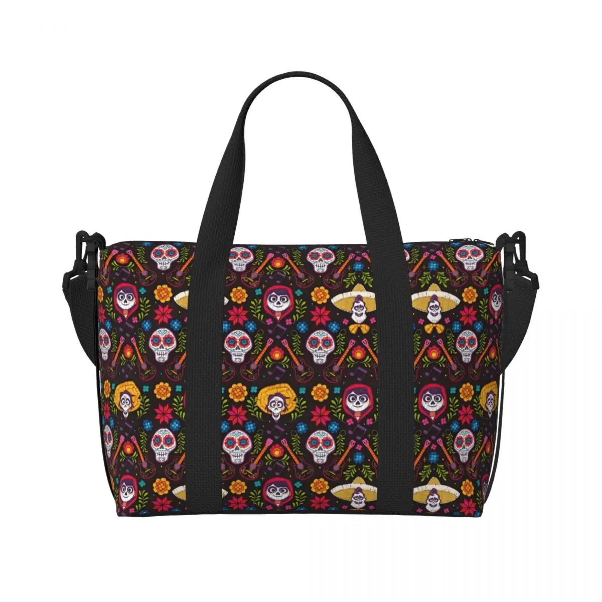 

Пляжная большая сумка Coco на заказ для женщин, комедийная анимация, большое отделение, спортивные пляжные дорожные сумки