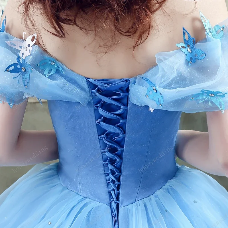 Robe de Quinceanera bleue claire personnalisée, nickel é, éducatif, initié avec papillon doux 15, Rhmastim ade, quoi que ce soit