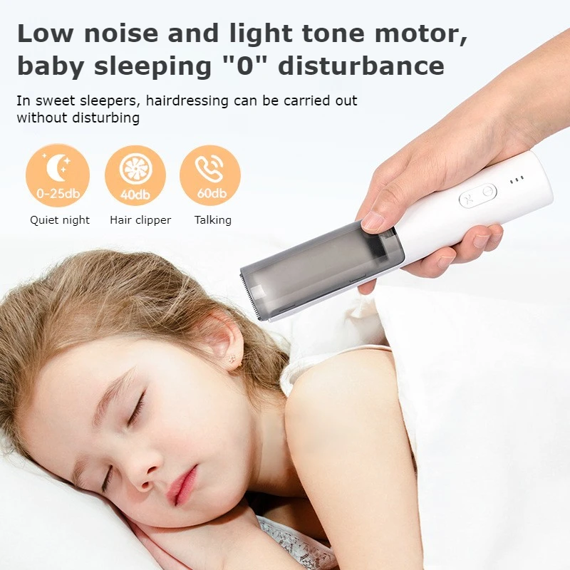 Mijia Children's Hair Clipper 2 with Hair Suction Function 60min Endurance IPX7 Waterproof Electric Baby Barber Trimmer