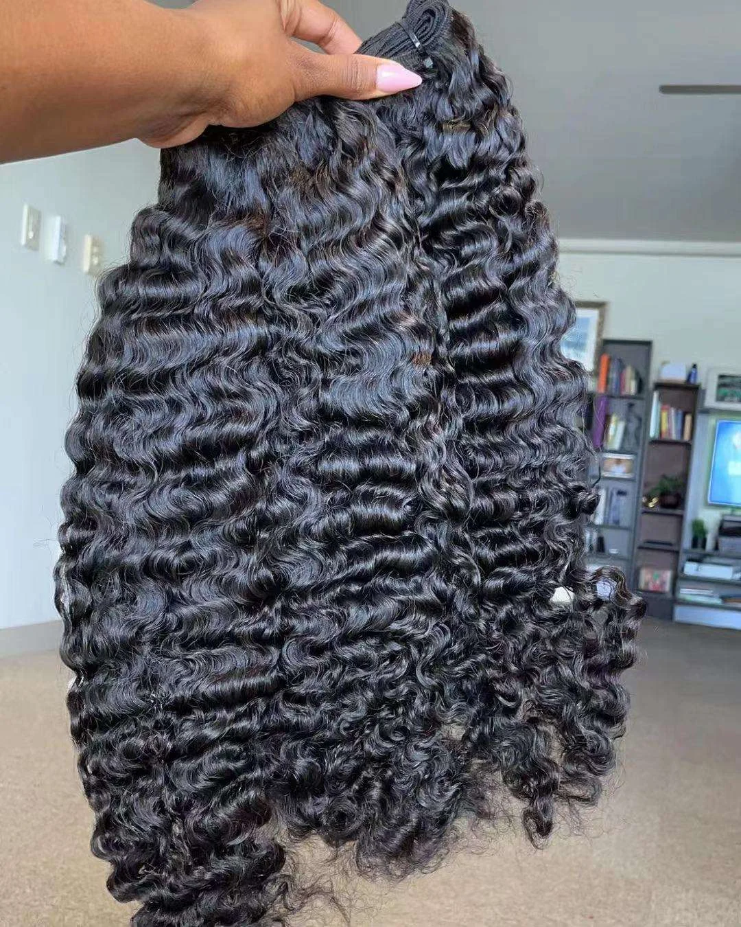 20A Burmese Curly Hair Bundles Virgin Human Hair Burmese Vietnamese Raw Human Hair Extensions 4PCS For Full Head