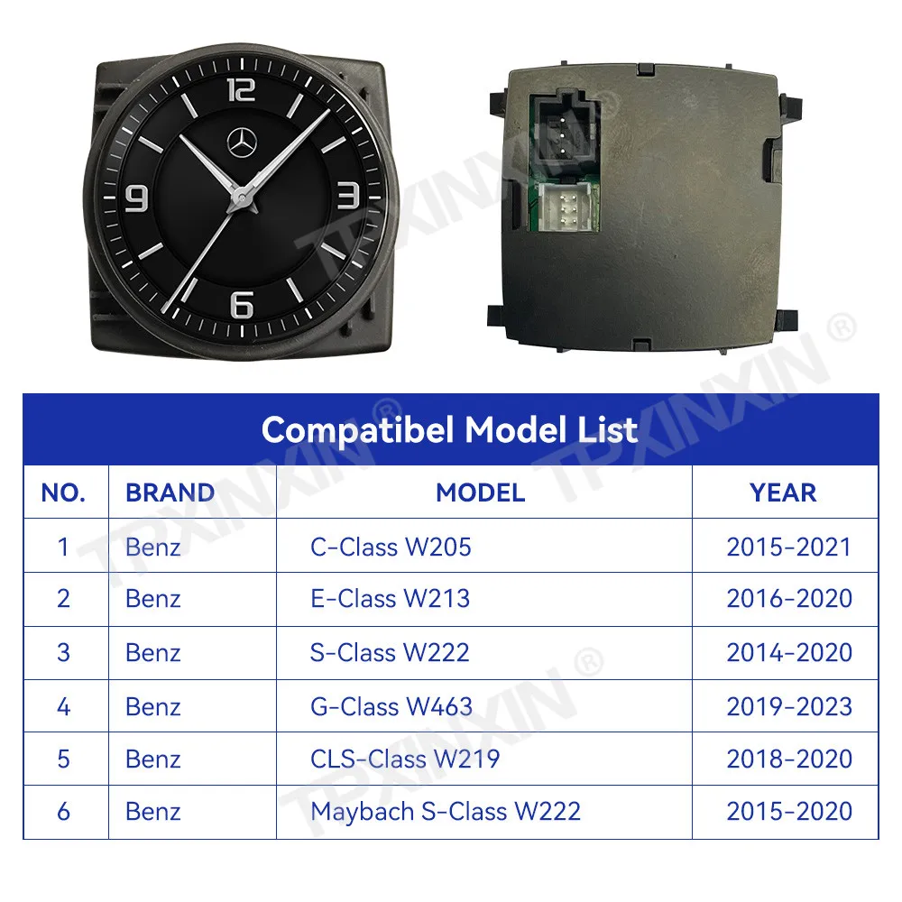 For Mercedes Benz Maybach S-Class W222 2015-2020 LCD Touch Car Stopwatch Smart Clock Interior Central Compass Electronic Meter