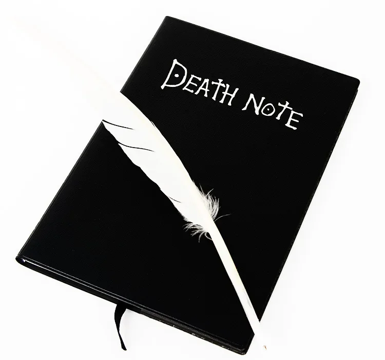 Anime Death Note Notebook Set Leather Journal and Necklace Feather Pen Anime Theme WritingJournal Death Note Gift