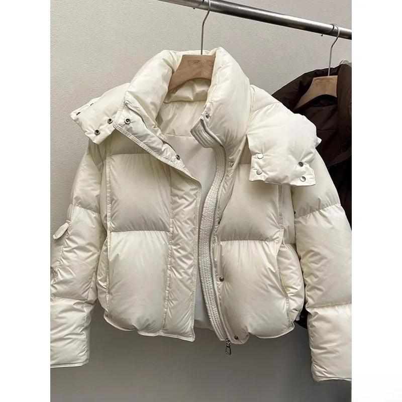 

Trendy Bread Coat Women's Loose Cotton Jaet Small Size Unique Design Knitted Thiened Autumn Outerwear Casual Streetwear