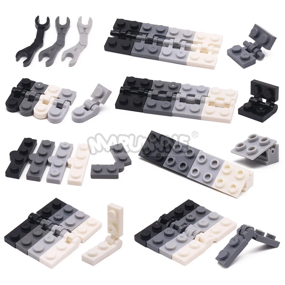 MARUMINE MOC Blocks Changeover Catch 60PCS Rotating Building Bricks Hinge Plate Compatible with 2429 44301 60478 63868 48336